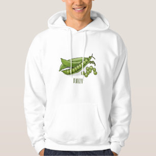 Pea cartoon illustration  hoodie