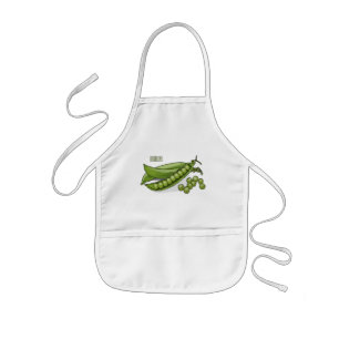 Pea cartoon illustration kids apron