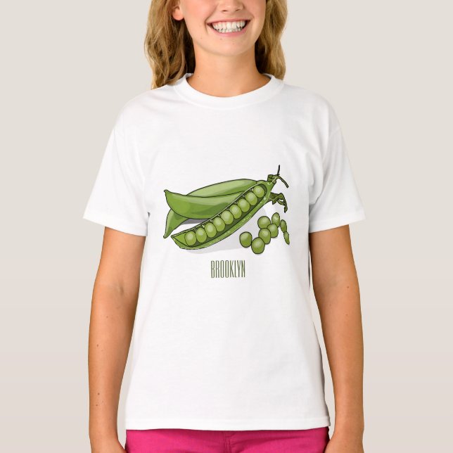Pea cartoon illustration  T-Shirt (Front)