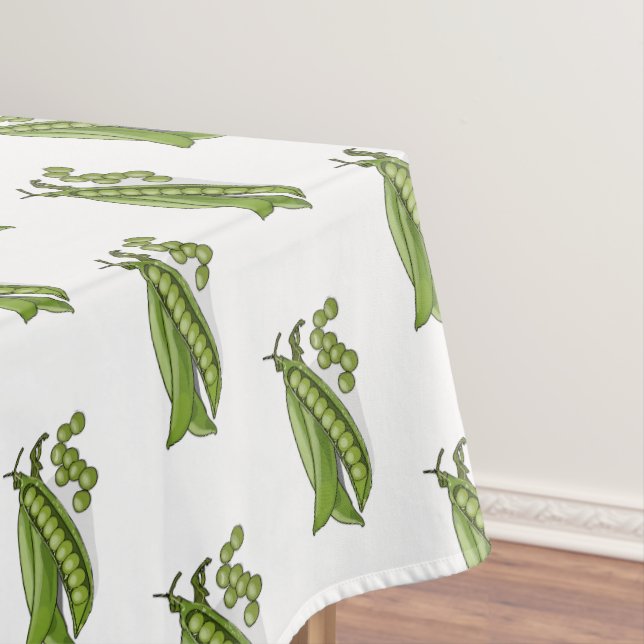 Pea cartoon illustration  tablecloth (In Situ)