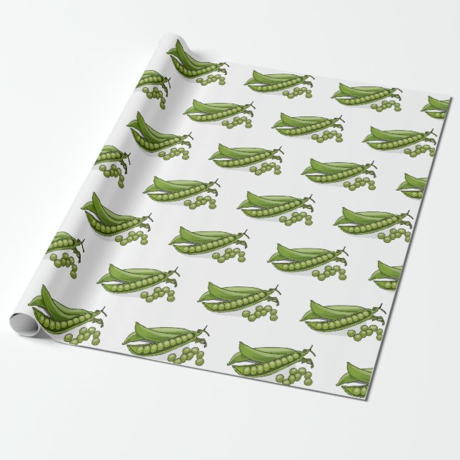 Pea cartoon illustration  wrapping paper (Unrolled)