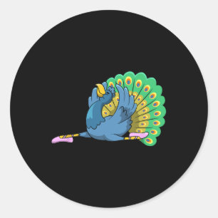 Pea Dancing Ballerina Bird Ballet Dancer Costume Classic Round Sticker