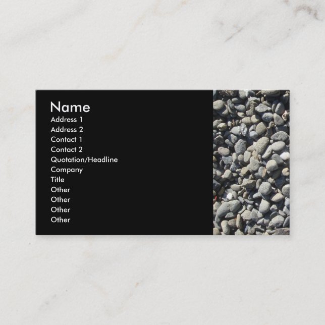 Pea Gravel Basalt Business Card (Front)