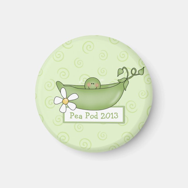 Pea in a Pod Baby Shower Magnet (Front)