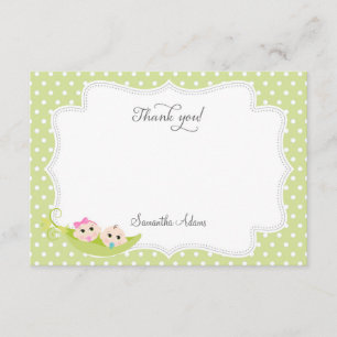 Pea In A Pod Thank You Card