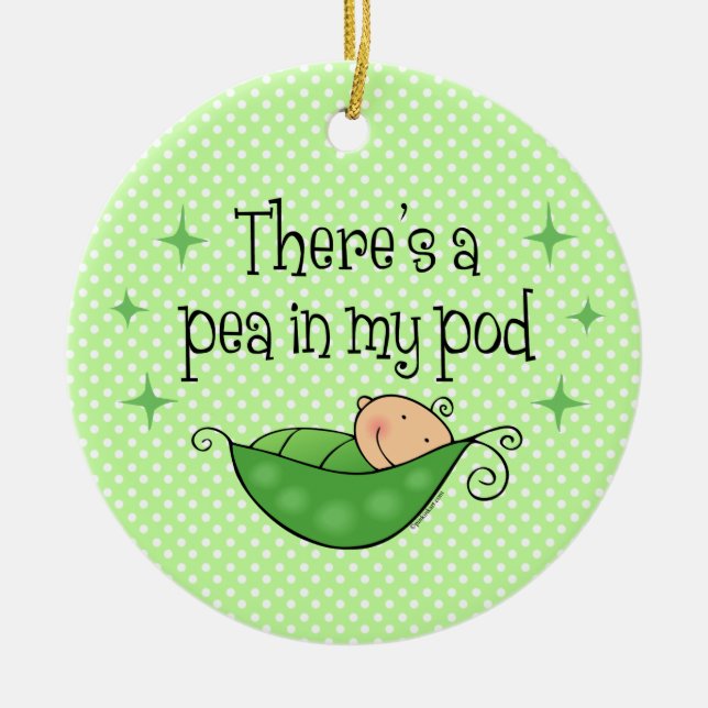 Pea In My Pod Ornament (Front)