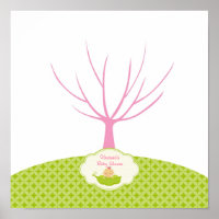 Pea in the Pod Baby Shower Guestbook Tree Poster