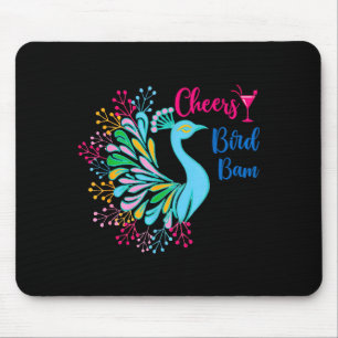 Pea Mahjong Cheers Bird Bam Chinese Mah Jong Wine  Mouse Mat