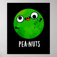 Pea-nuts Funny Crazy Pea Pun Dark BG