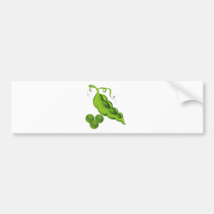Pea Pod Cartoon Bumper Sticker