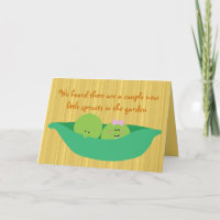 Pea Pod Pals New Twin Babies Congratulations Card