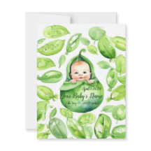 Pea Pod Preciousness Birth Announcement