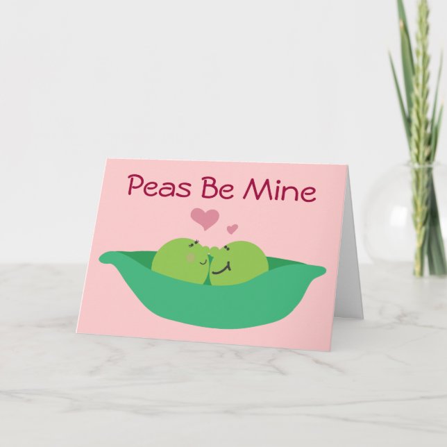 Pea Pod Sweethearts Be Mine Card (Front)