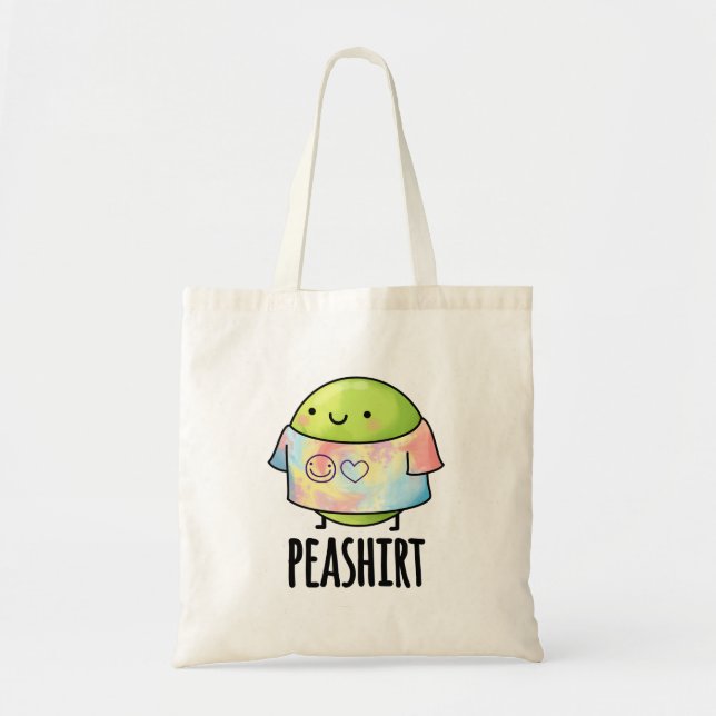 Pea Shirt Funny Veggie Pea TShirt Pun  Tote Bag (Front)