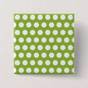 Pea Soup w/ Dots 15 Cm Square Badge