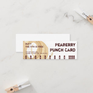 Peaberry Stain Coffee Drink Punch Card