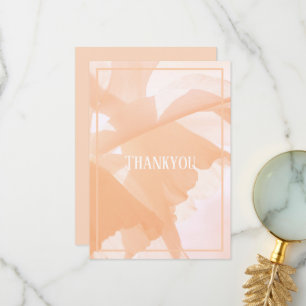 Peac Fuzz Abstract Floral  Thank You Card