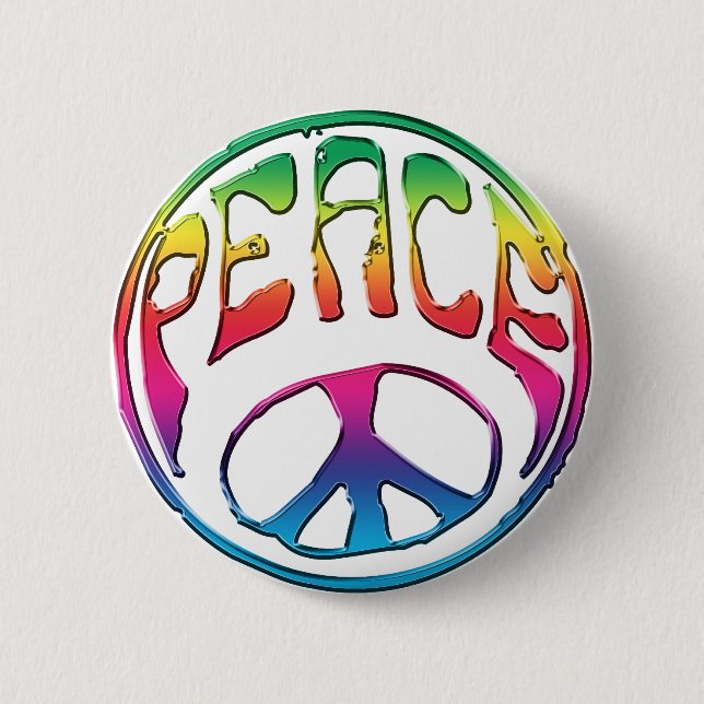 Peace-01 6 Cm Round Badge (Front)
