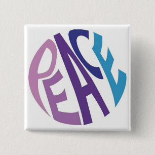 PEACE 15 CM SQUARE BADGE