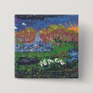 Peace 15 Cm Square Badge