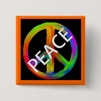 PEACE 15 CM SQUARE BADGE