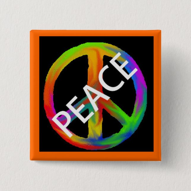 PEACE 15 CM SQUARE BADGE (Front)