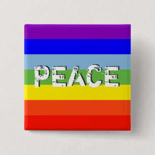 PEACE 15 CM SQUARE BADGE