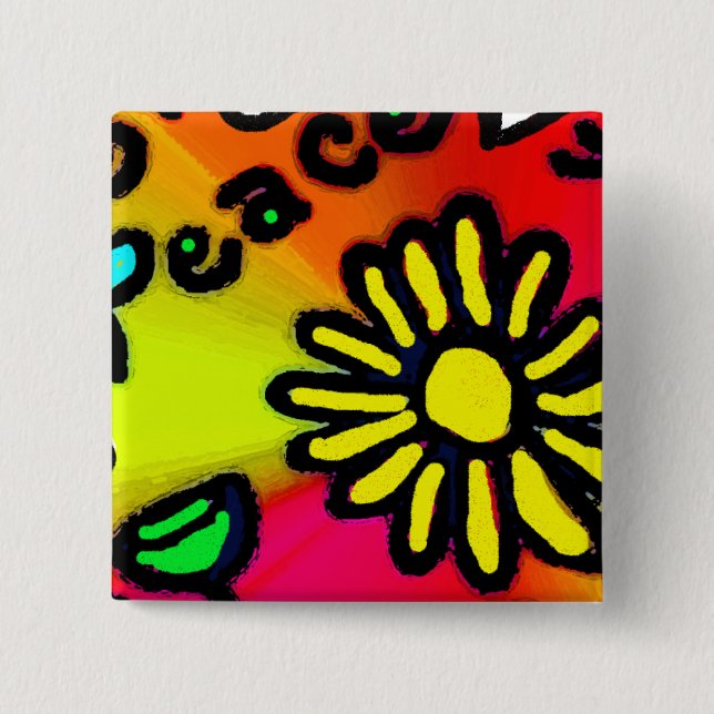 peace 15 cm square badge (Front)