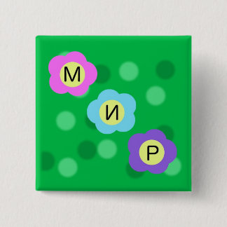 Peace 15 Cm Square Badge