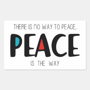 Peace 2 rectangular sticker