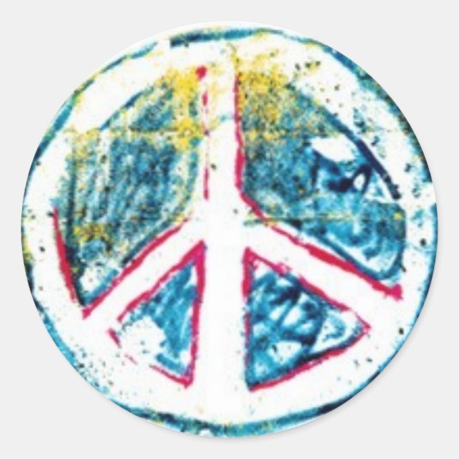 Peace-3 Classic Round Sticker (Front)