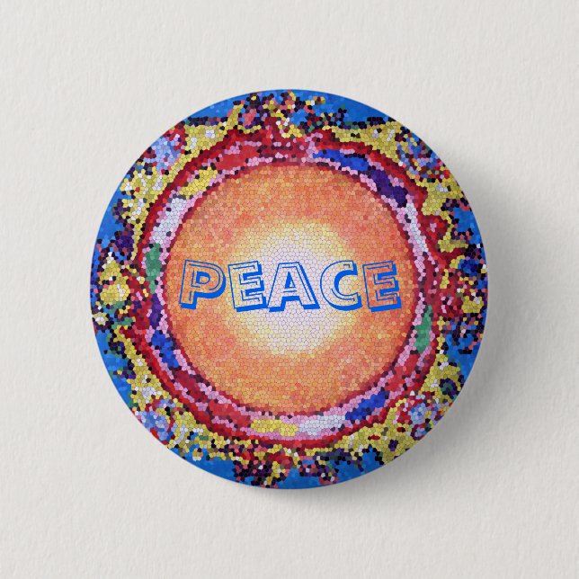 Peace 6 Cm Round Badge (Front)