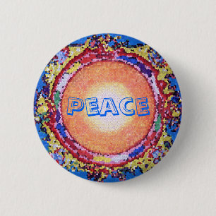 Peace 6 Cm Round Badge