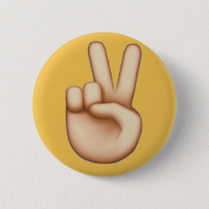 peace 6 cm round badge