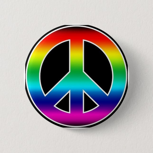peace 6 cm round badge (Front)