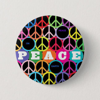 peace 6 cm round badge