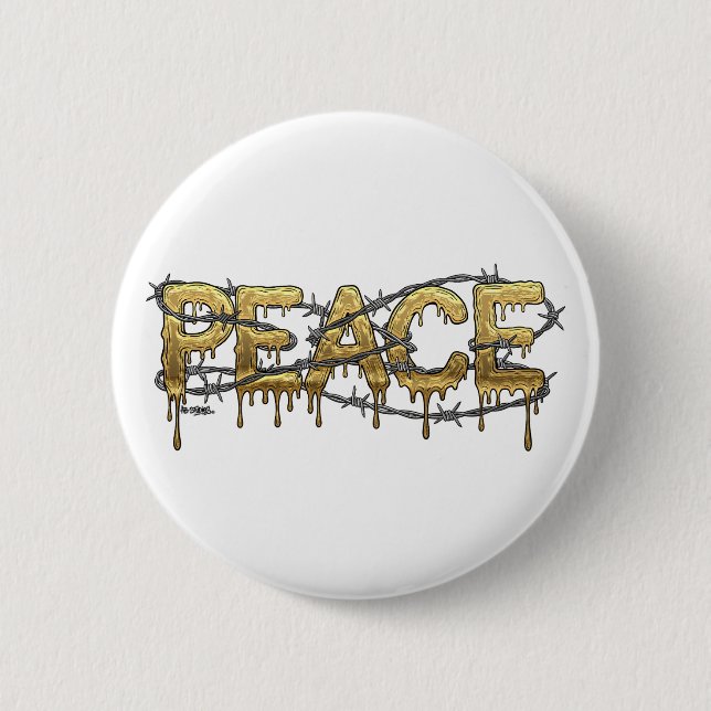 Peace 6 Cm Round Badge (Front)