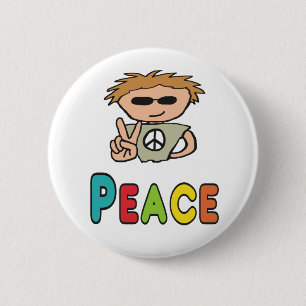 Peace 6 Cm Round Badge