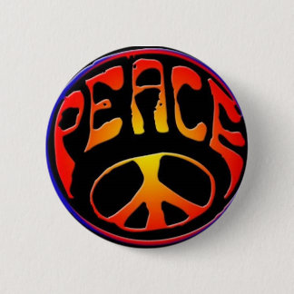 peace 6 cm round badge