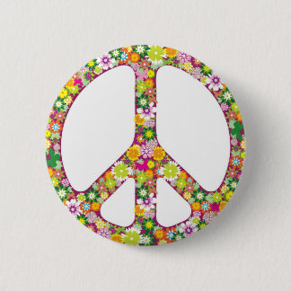 Peace 6 Cm Round Badge