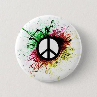 peace 6 cm round badge