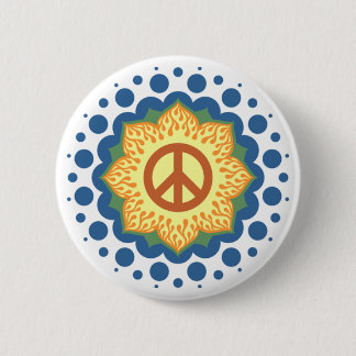 peace 6 cm round badge