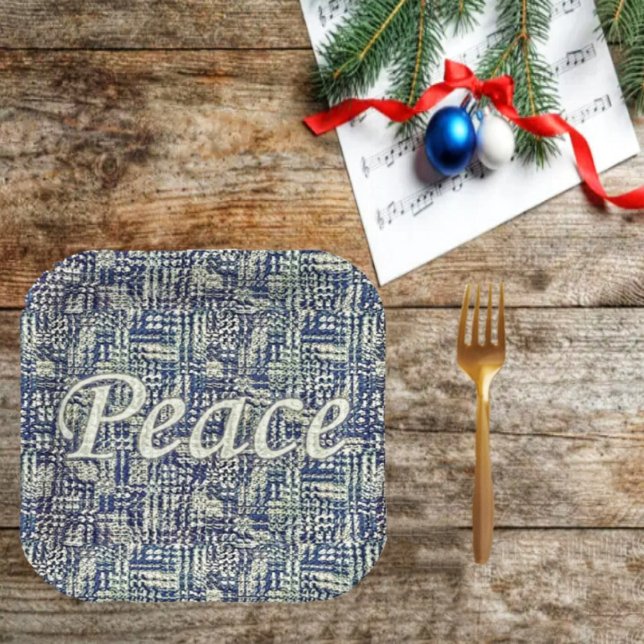 Peace Abounds Paper Plate (Break out the holiday paper plates when serving your Holiday dinners!)