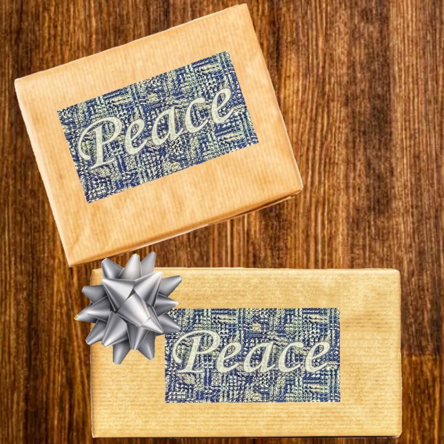 Peace Abounds Rectangular Sticker (Enhance the beauty of your gift-wrapped presents, with these Peace Abounds Rectangular Stickers!)