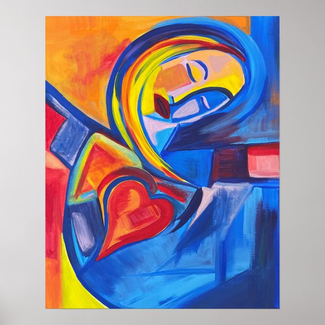 "Peace" Abstract Art Portait Painting Poster (Front)