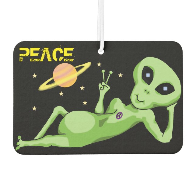 Peace Alien Air Freshener (Front)