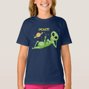 Peace Alien Girls' Fine Jersey T-Shirt
