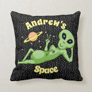 Peace Alien Square Pillow