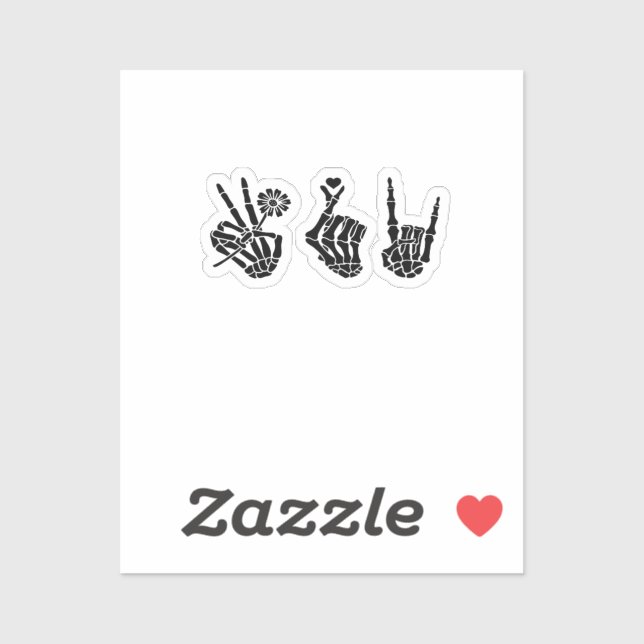 Peace And And Roll Skeleton Hands Classic (Sheet)