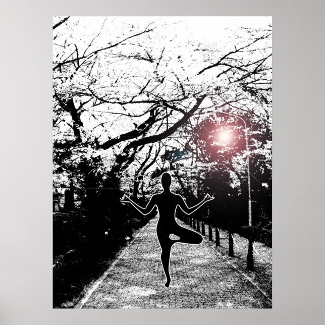 Peace and Balance - Yoga Artwork Poster (Front)